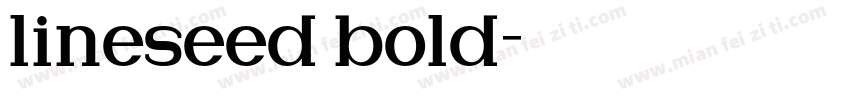 lineseed bold字体转换